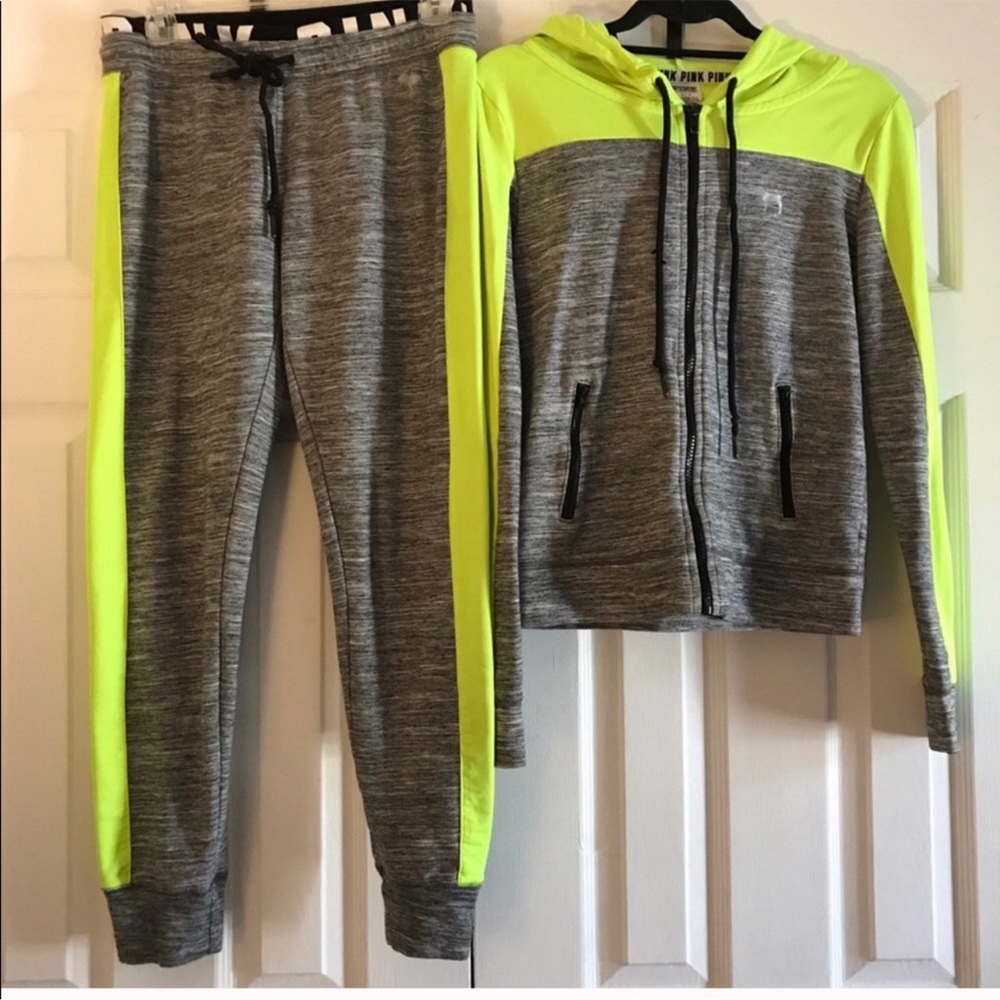 Neon yellow or green sweat suit - Picture 2 of 3